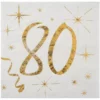20 Serviettes des âges 80 ans