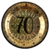 10 Assiette Âge étincelant 70 ans