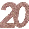 Déco à parsemer pailleté Anniversaire 20 ans