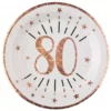 10 Assiette Âge étincelant 80 ans