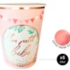 PACK 6 GOBELETS BABY SHOWER FILLE – Image 3