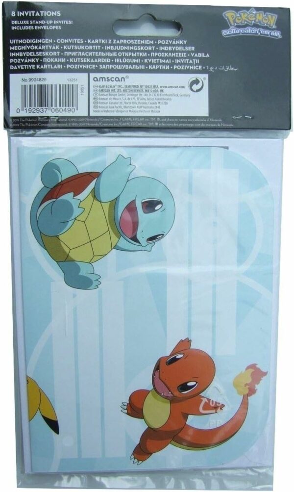 Cartes d'invitation Pokémon