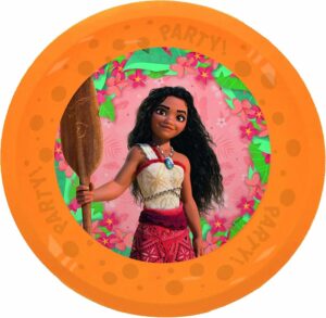 Lot de 6 assiettes Vaiana en plastique rigide – 21 cm – thème Disney