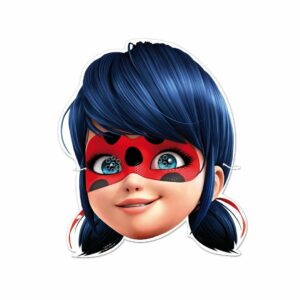 Masque en carton Ladybug de la série Miraculous avec élastiques