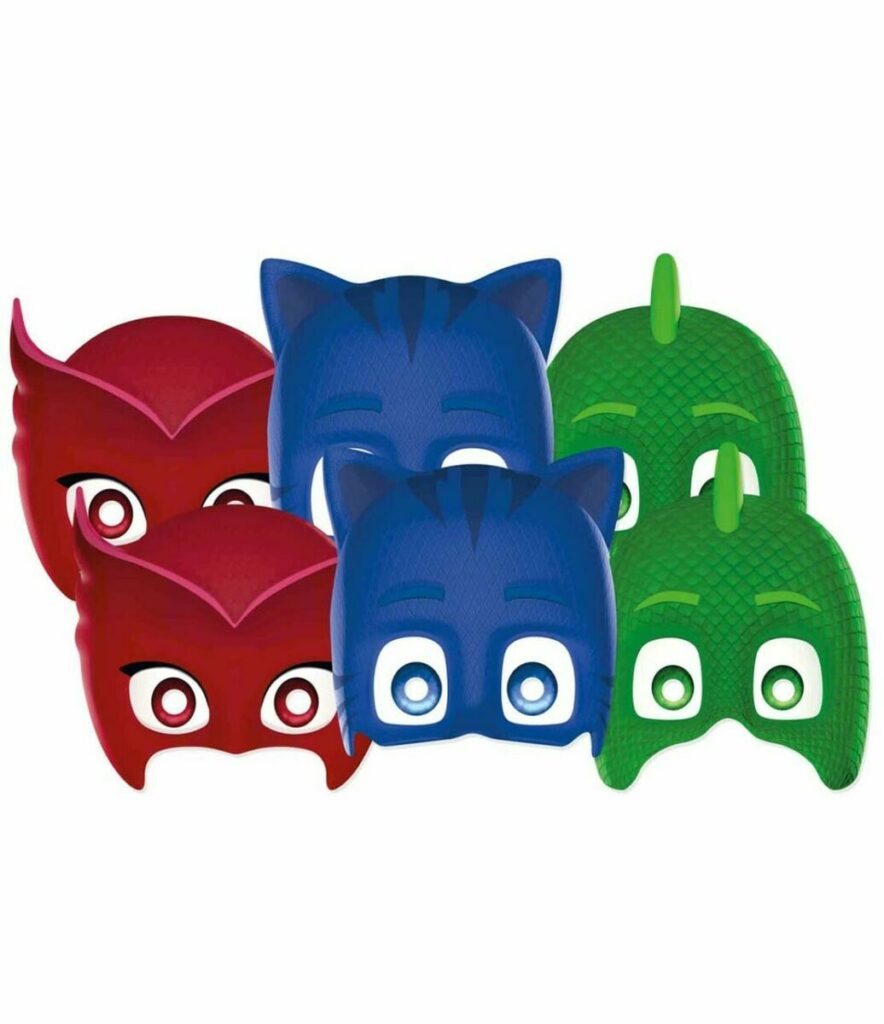 Lot De Masques Carton Pj Masks Cideal