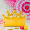 Boîte à cadeau forme couronne or