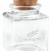 Contenant dragée verre + bouchon liège "communion"