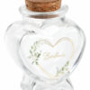 Contenant dragée verre + bouchon liège "bonheur"