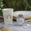 Contenant dragée verre + bouchon liège - cœur or – Image 2