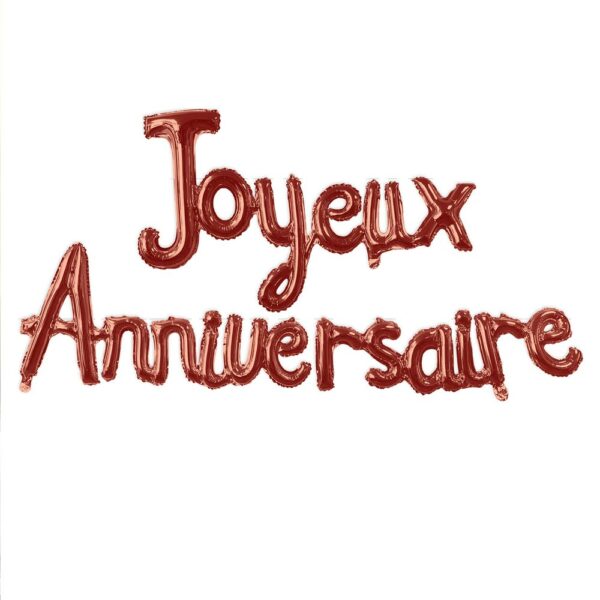 Ballon lettre "Joyeux Anniversaire" - TerraCotta – Image 3