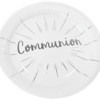 Assiette papier 23 cm - argenté – Image 2