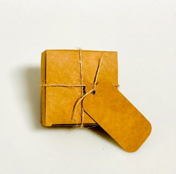 10 boîtes dragée kraft uni à décorer+ étiquette – Image 2