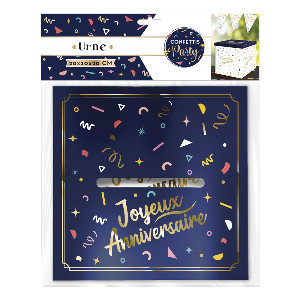 Carte « Bel Anniversaire » Confettis