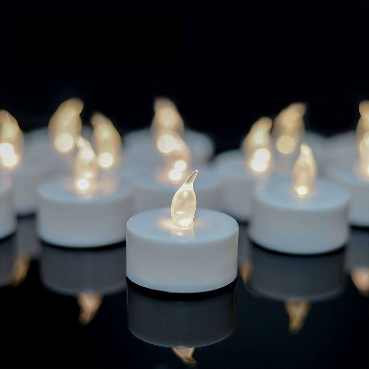 4 bougies LED Chauffe plat sur piles