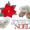 Déco à parsemer Poinsettia Rouge Réf. 8227