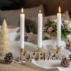 Porte-bougie Joyeux Noël Blanc et Or Réf. 8111 – Image 2