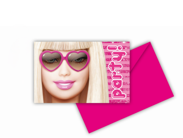 Cartes d'invitation Barbie