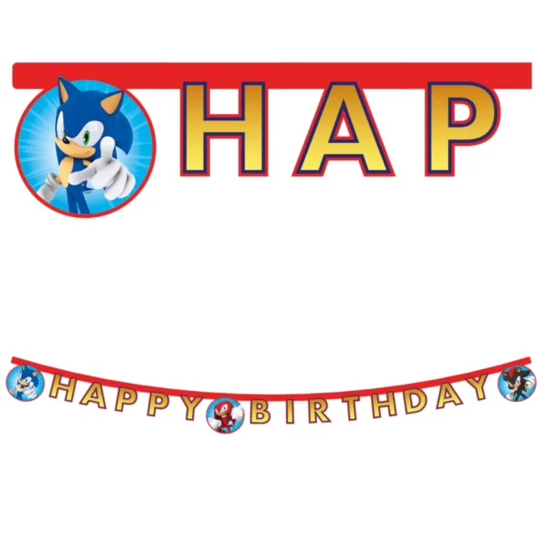 Guirlande lettre Sonic le Hérisson