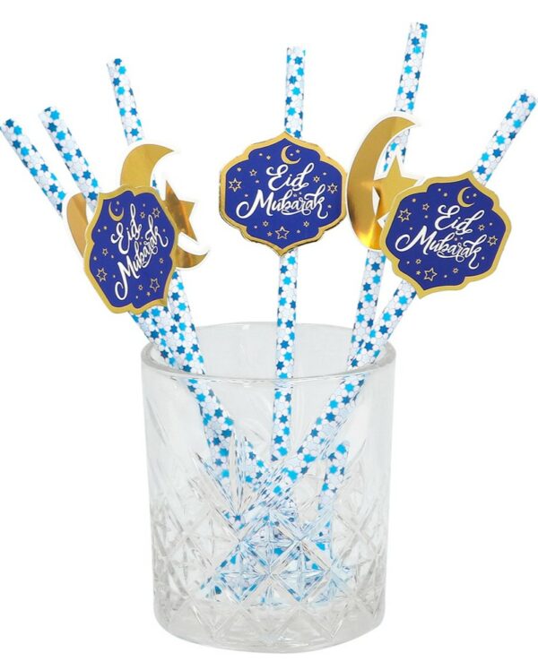 Pailles en papier Eid Mubarak