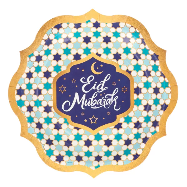 Assiettes en Papier Eid Mubarak