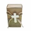 Contenant kraft avec croix en bois