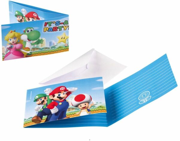 Cartes d'invitation Super Mario