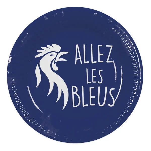 Assiettes "Allez les Bleus"