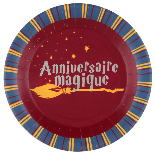 Assiettes "Anniversaire magique" – Thème Sorcier