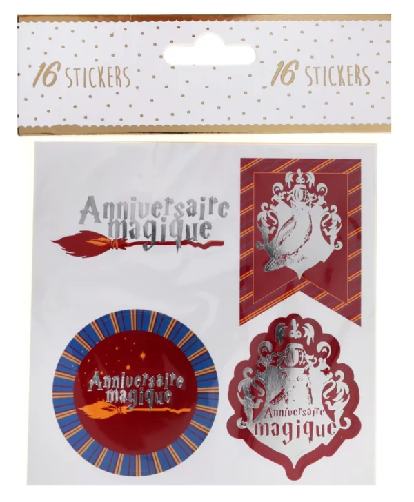 Stickers "Anniversaire magique" – Thème Sorcier