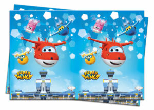 Nappe en plastique Super Wings avec personnages colorés en vol