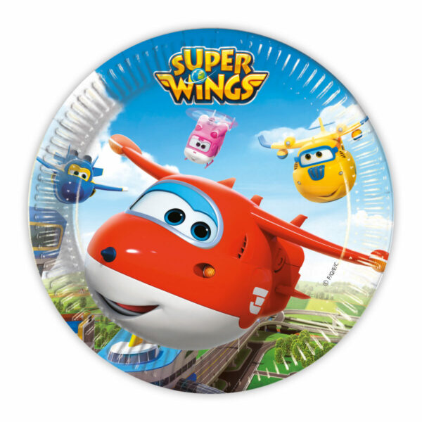 Grande assiette Super Wings avec Jett et ses amis en vol