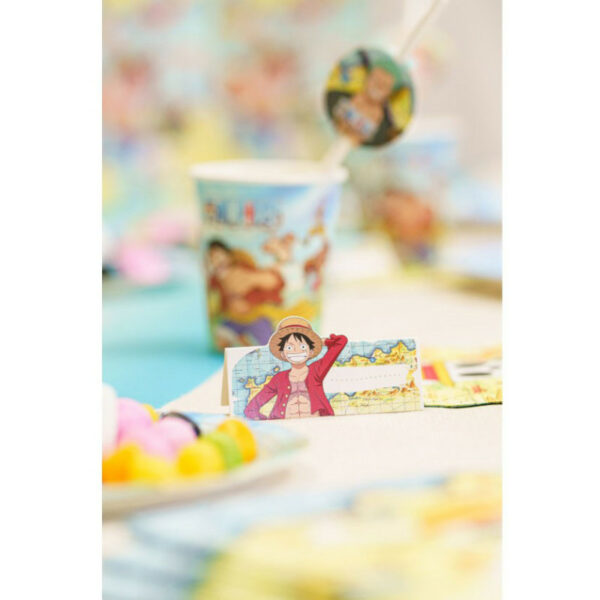 Marques-places One Piece avec personnages manga – lot de 9 – 6x8 cm