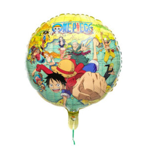 Ballon en aluminium One Piece avec Luffy et l’équipage – Ø 43 cm