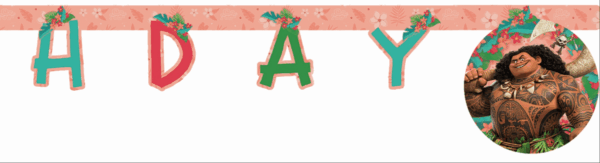 uirlande de lettres Happy Birthday Vaiana – 2 m – Disney