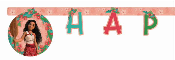 uirlande de lettres Happy Birthday Vaiana – 2 m – Disney